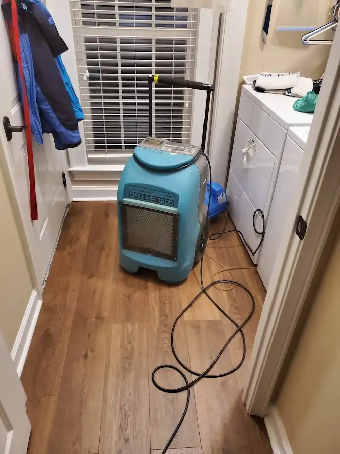 Commercial dehumidifier deployed for Flood Damage Cleanup in Suamico